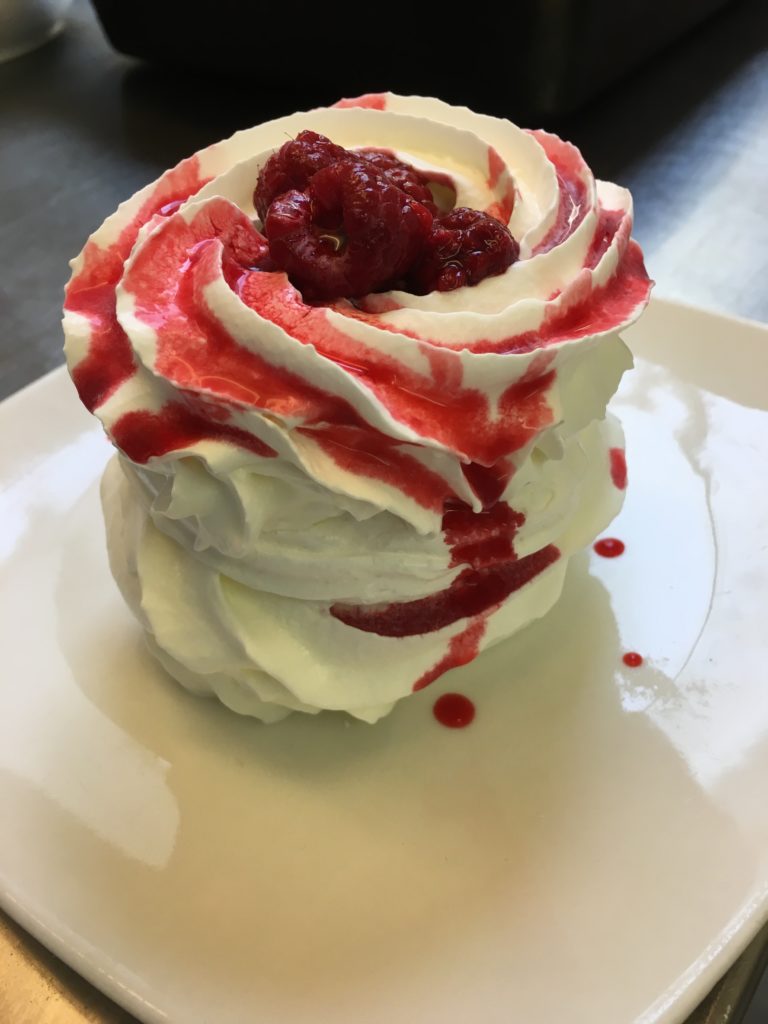 Raspberry pavlova